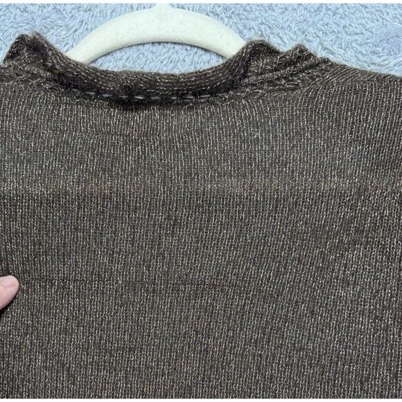 Vintage Juicy Medium Cashmere Cardigan Sweater Brown Gold Cropped Y2K Nature - Picture 4 of 12